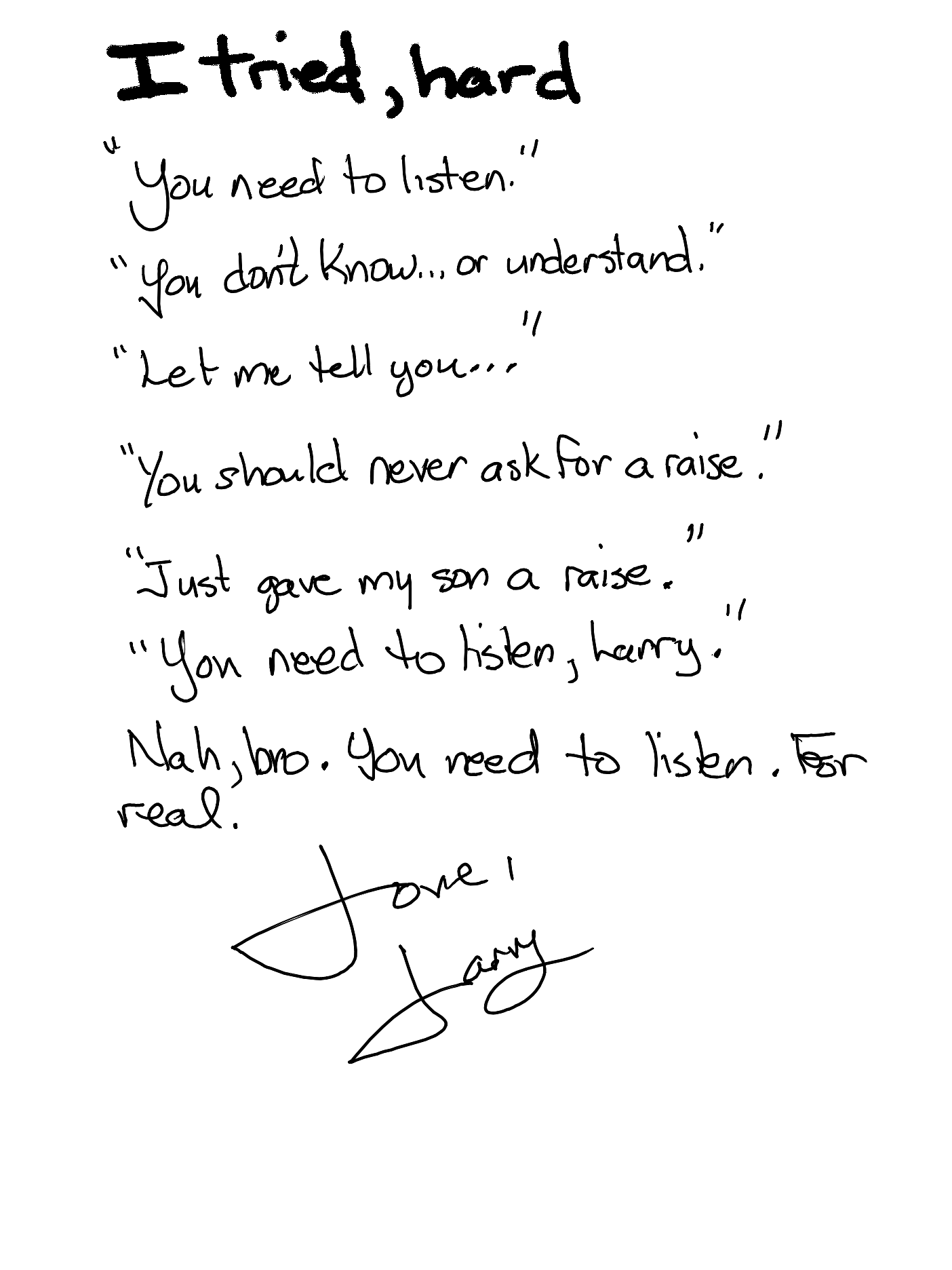 Love letter from Larry. Letter from Larry.